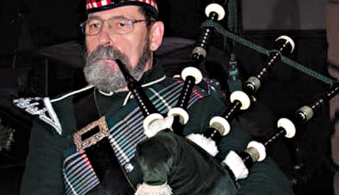 Dudelsackspieler bei einer Hochzeit